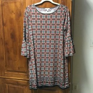 Max Studio Dress M L bell sleeves shift